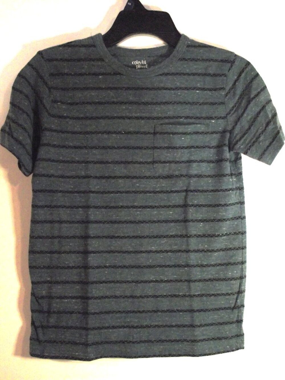 BOYS SZ. L (10-12) “colorful planet” SHORT SLEEVED POCKET T-SHIRT